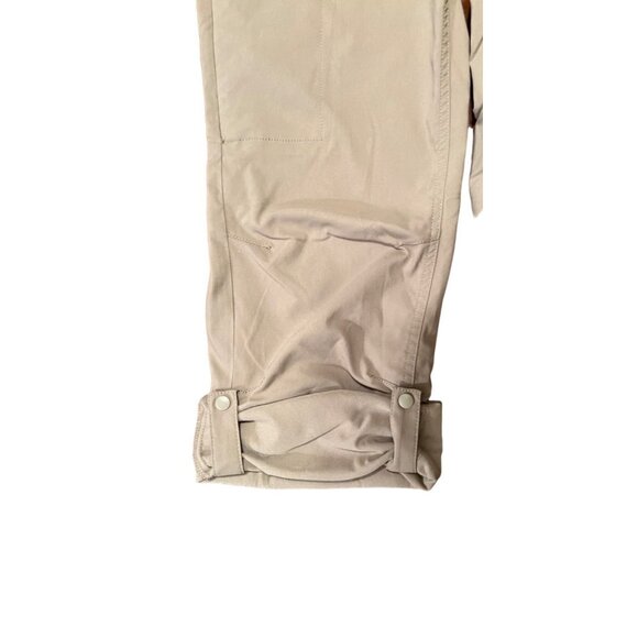 Prana tan women's outdoor, lightweight hiking pants sz10, flat front, adjustable - Picture 5 of 9